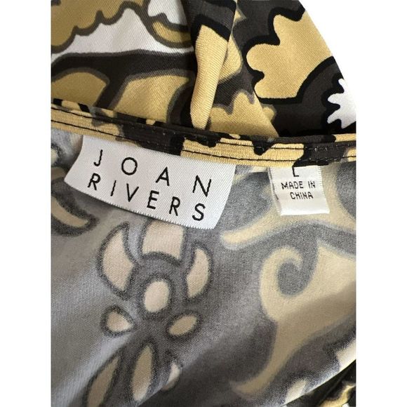 Joan Rivers Gray & Black Printed Caftan Women’s Size Large - Picture 4 of 6